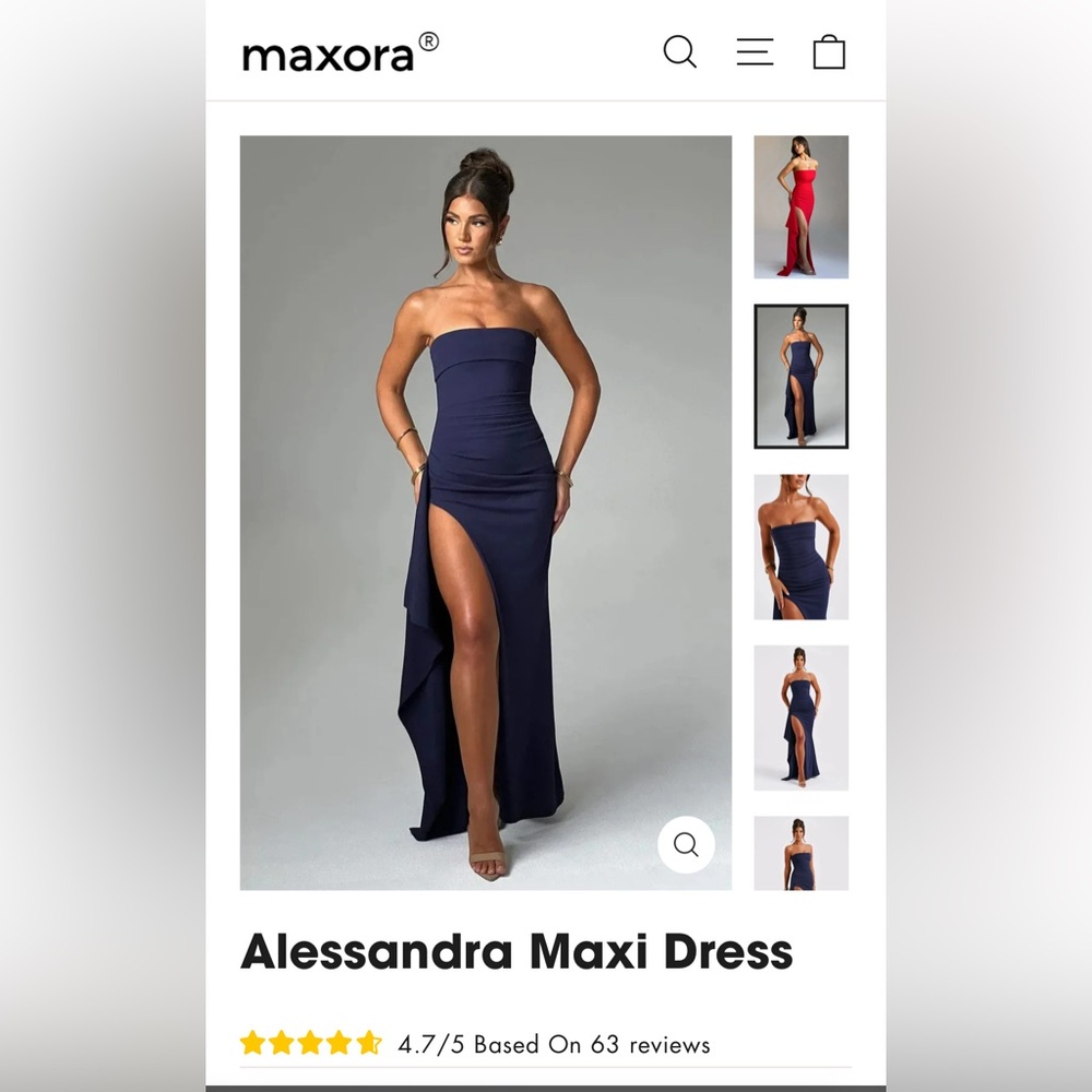 Maxora Alessandra Maxi dress Navy blue